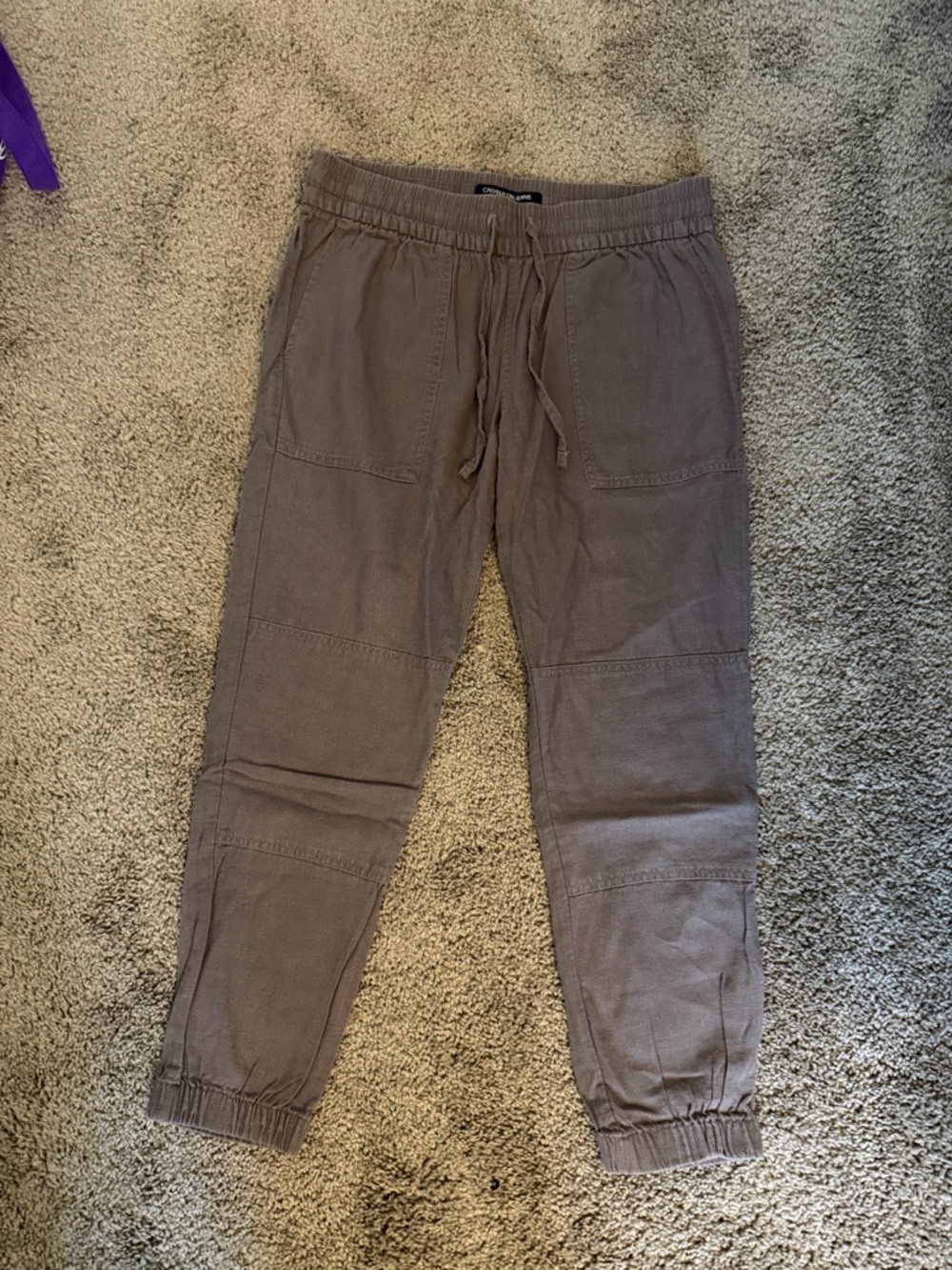 Calvin Klein Jeans Men's Taupe Drawstring Joggers
